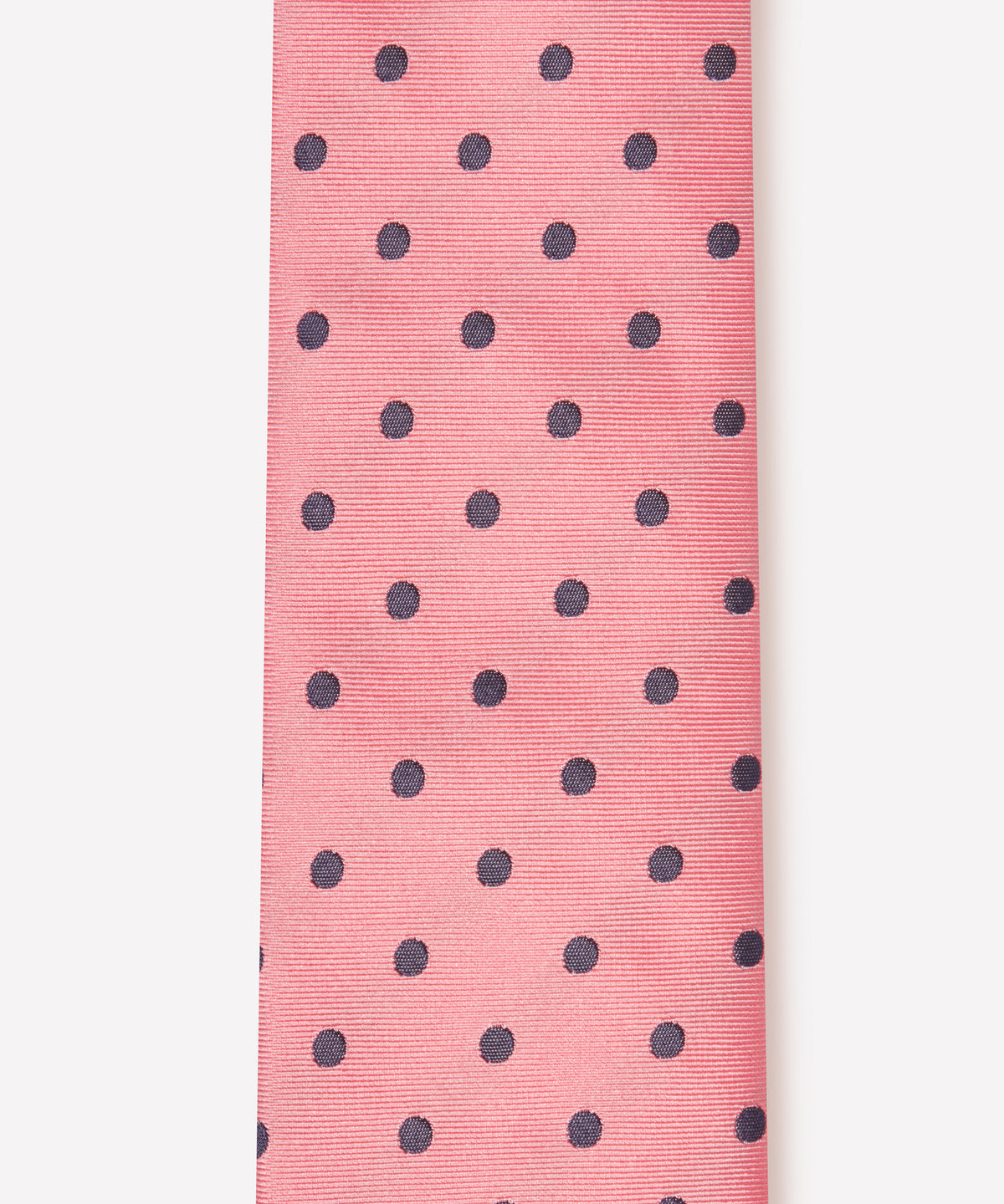Pink & Navy Polka Dot Silk Woven Tie