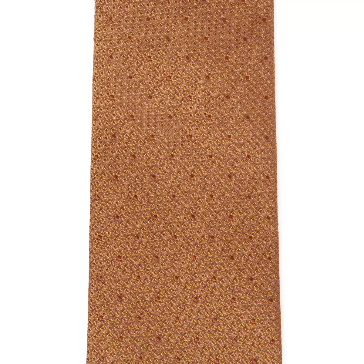 Mustard Yellow Pin Dot Textured Silk Woven Tie