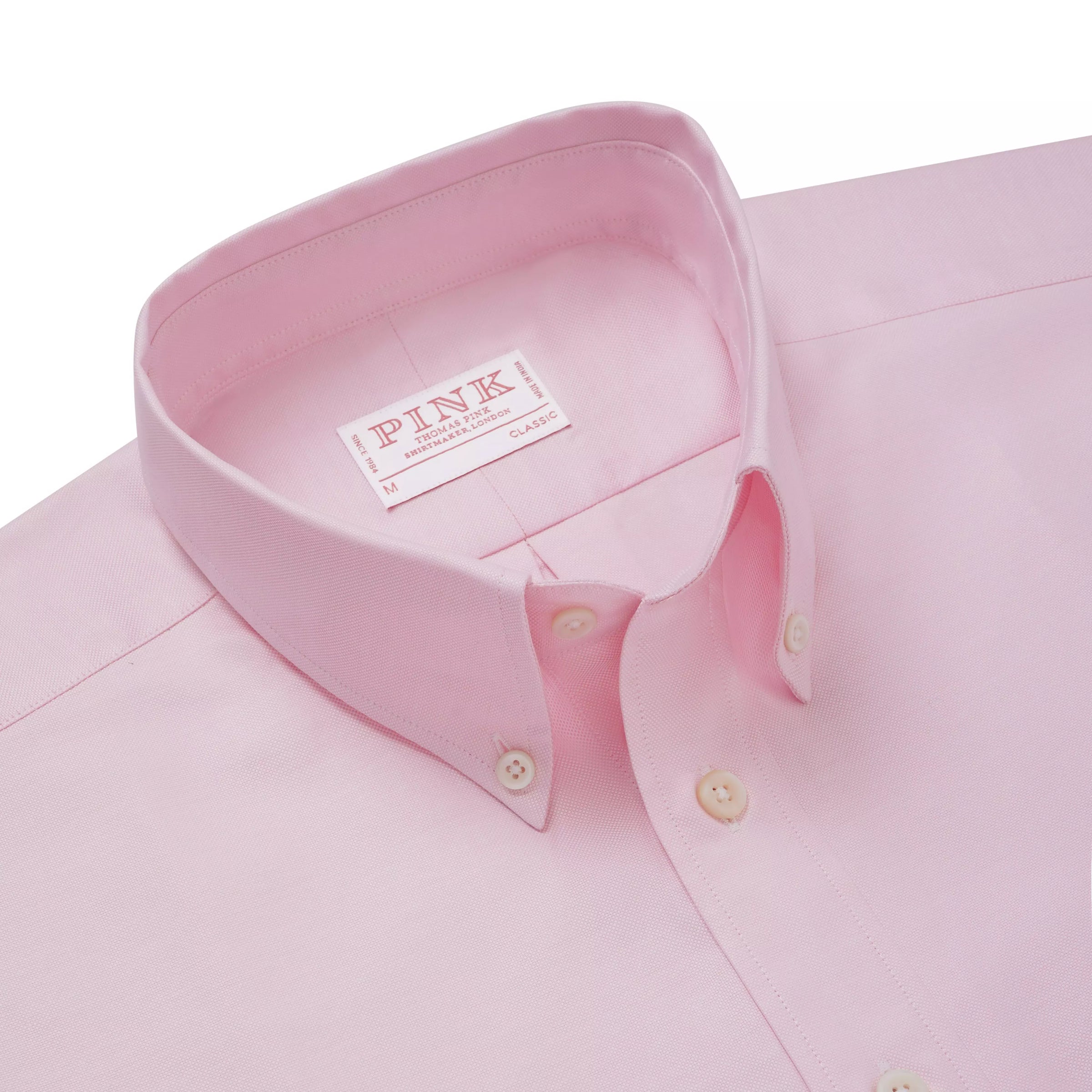 Pale Pink Classic Fit Smart Casual Button Down Weekend Oxford Shirt