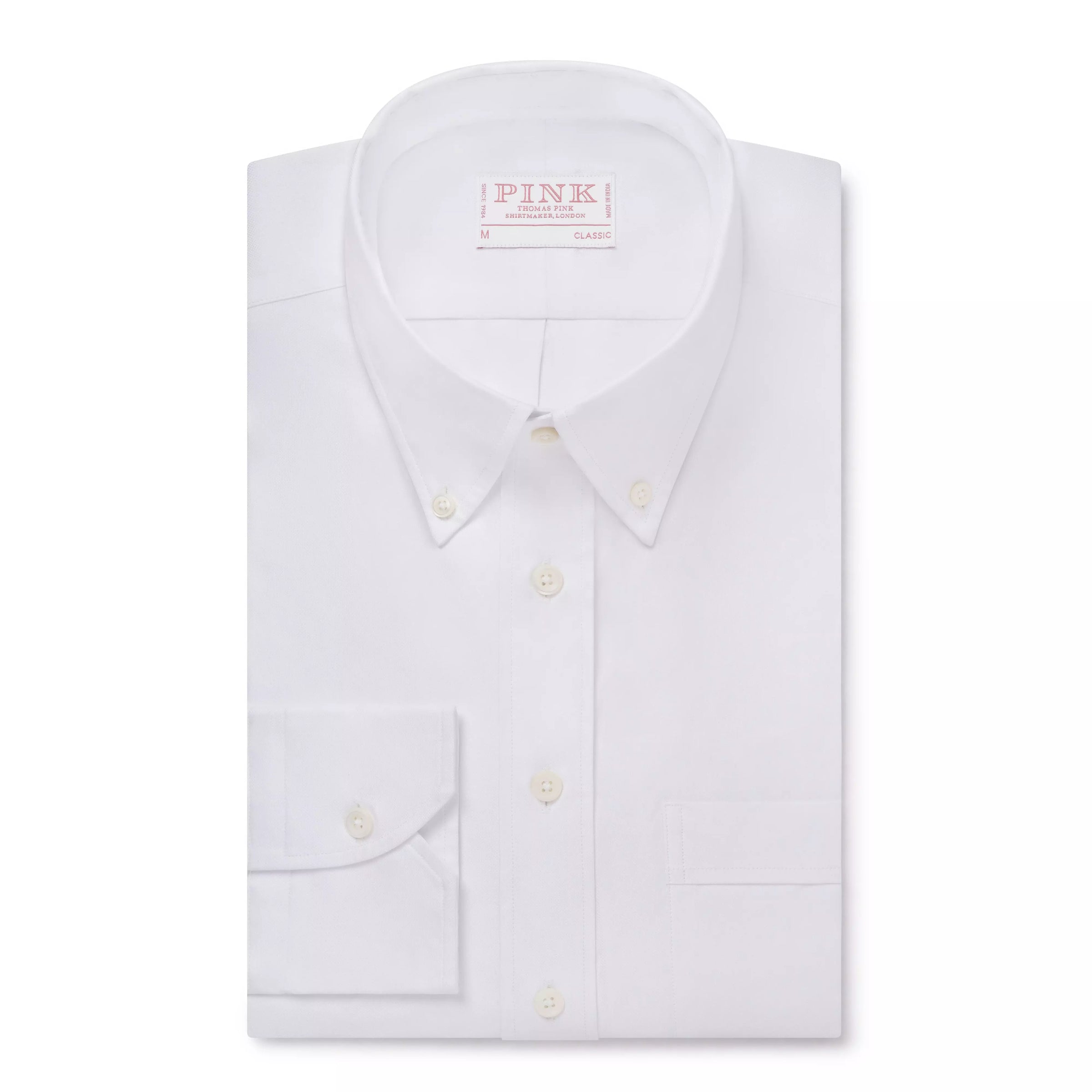 White Classic Fit Smart Casual Button Down Weekend Oxford Shirt