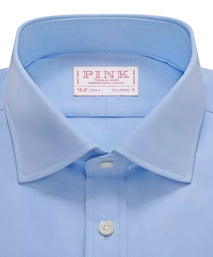 Pale Blue Classic Fit Double Cuff Ramses Poplin Formal Shirt