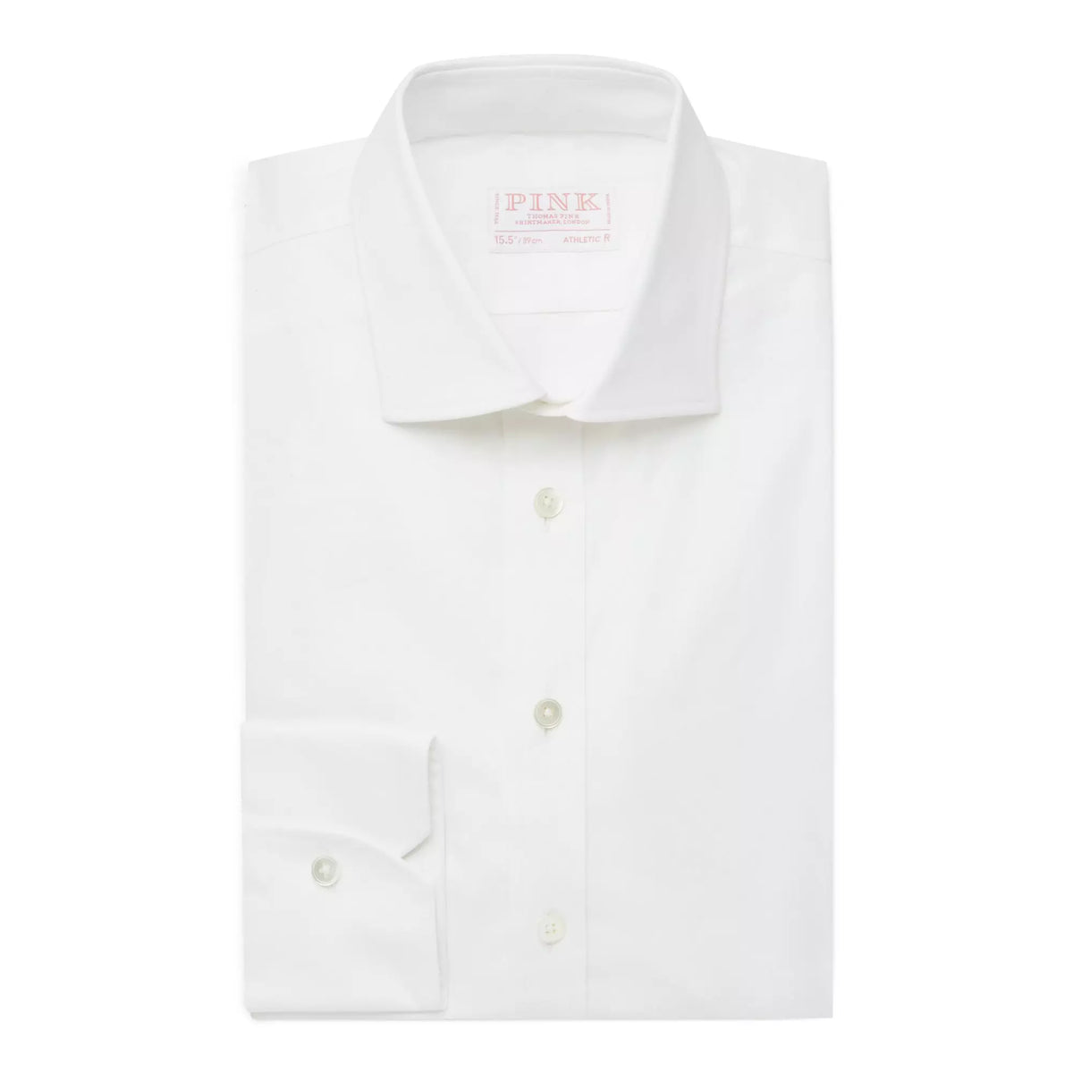 White Athletic Fit Stretch Plain Poplin Formal Shirt